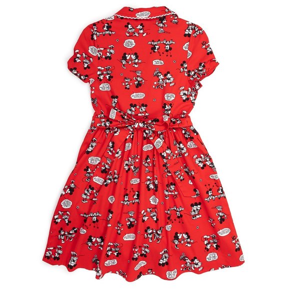 Stitch Shoppe by Loungefly Disney Mickey & Minnie Red Comic Strip Diner Dress - Picture 2 of 8